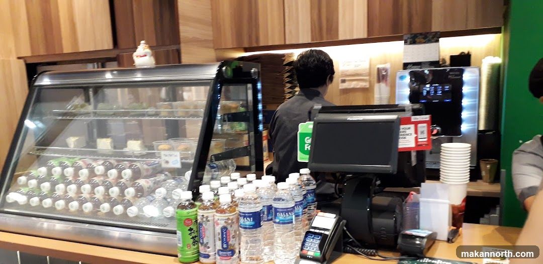 Cafe Counter with Drinks and Desserts