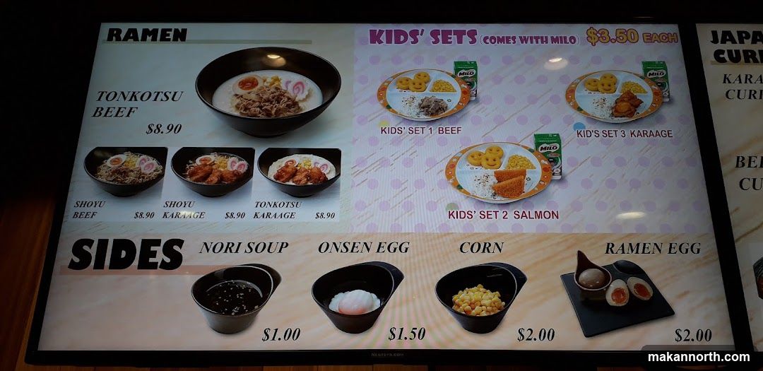 Ramen Menu