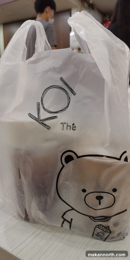 Plastic bag with Koi The logo and bear graphic
