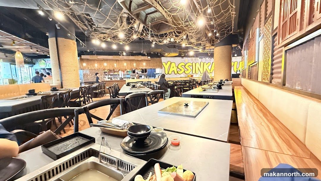 Restaurant Interior with Hot Pot Tables