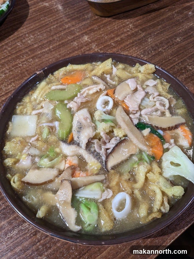 Seafood and Vegetable Noodle Dish