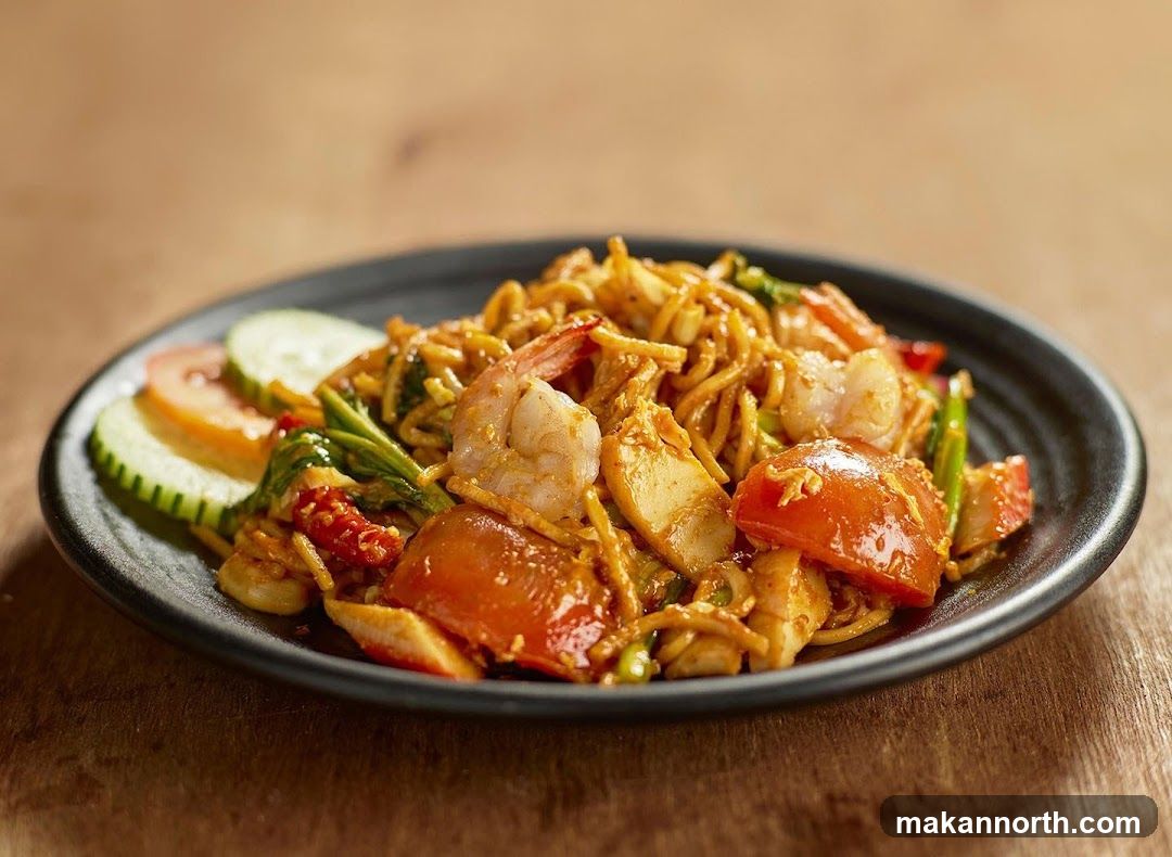 Noodles with Shrimp and Vegetables