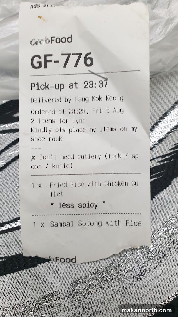GrabFood Order Receipt
