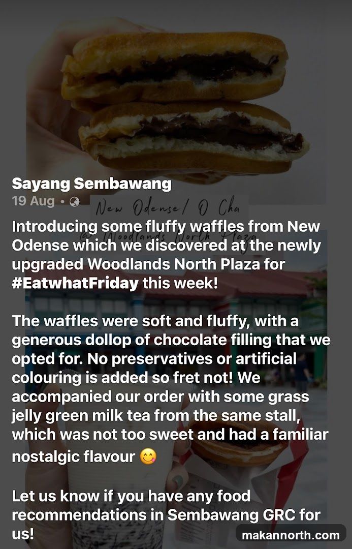 Fluffy waffles with chocolate filling