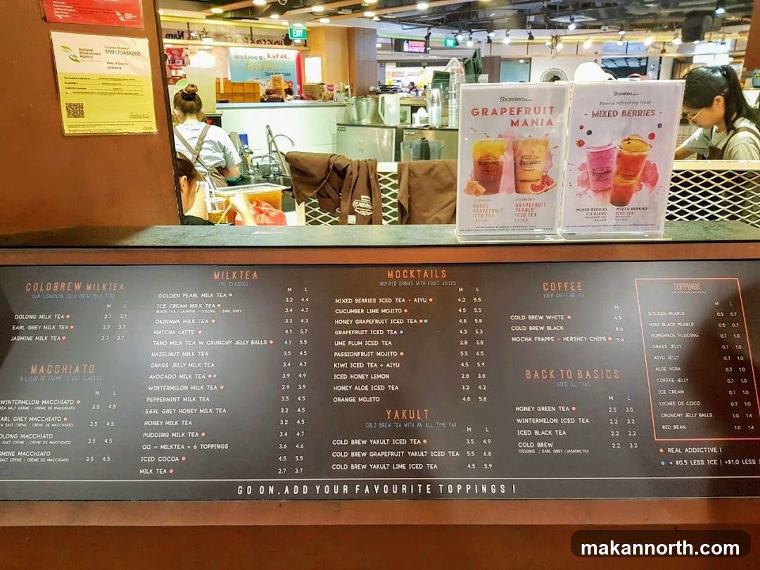 Sharetea Menu