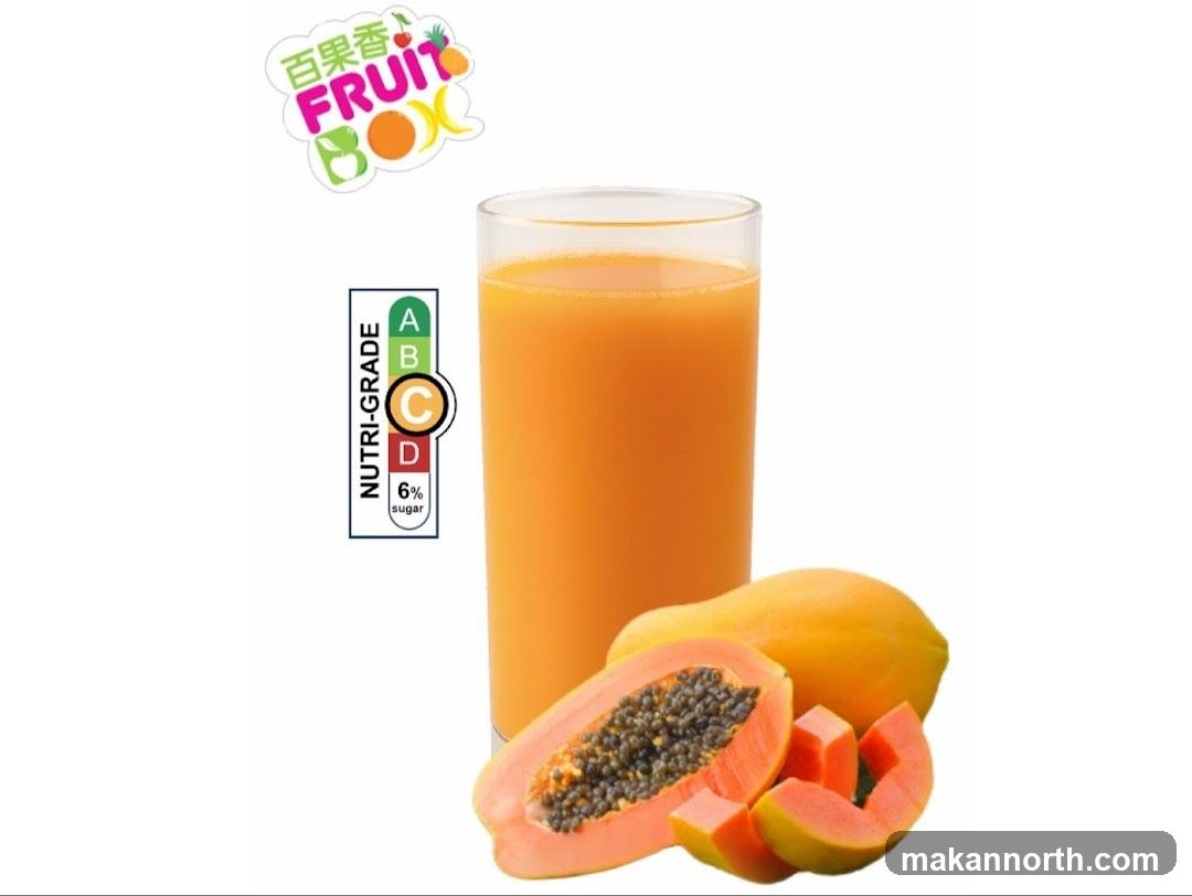 Papaya Juice with Nutri-Grade Label