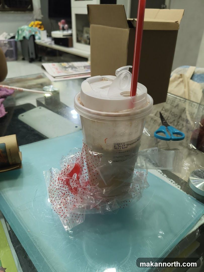Beverage in a cup