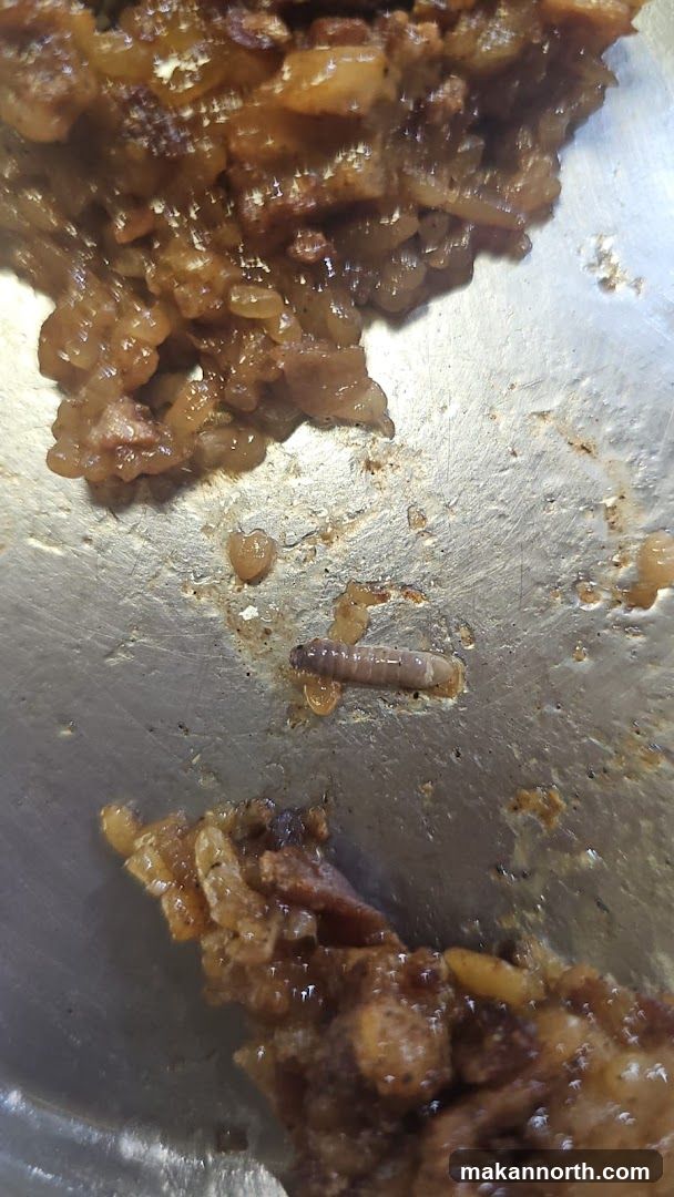 Worm in food