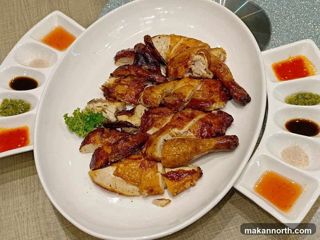 Roasted Chicken with Dipping Sauces