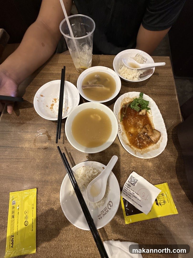 Meal with Rice and Soup