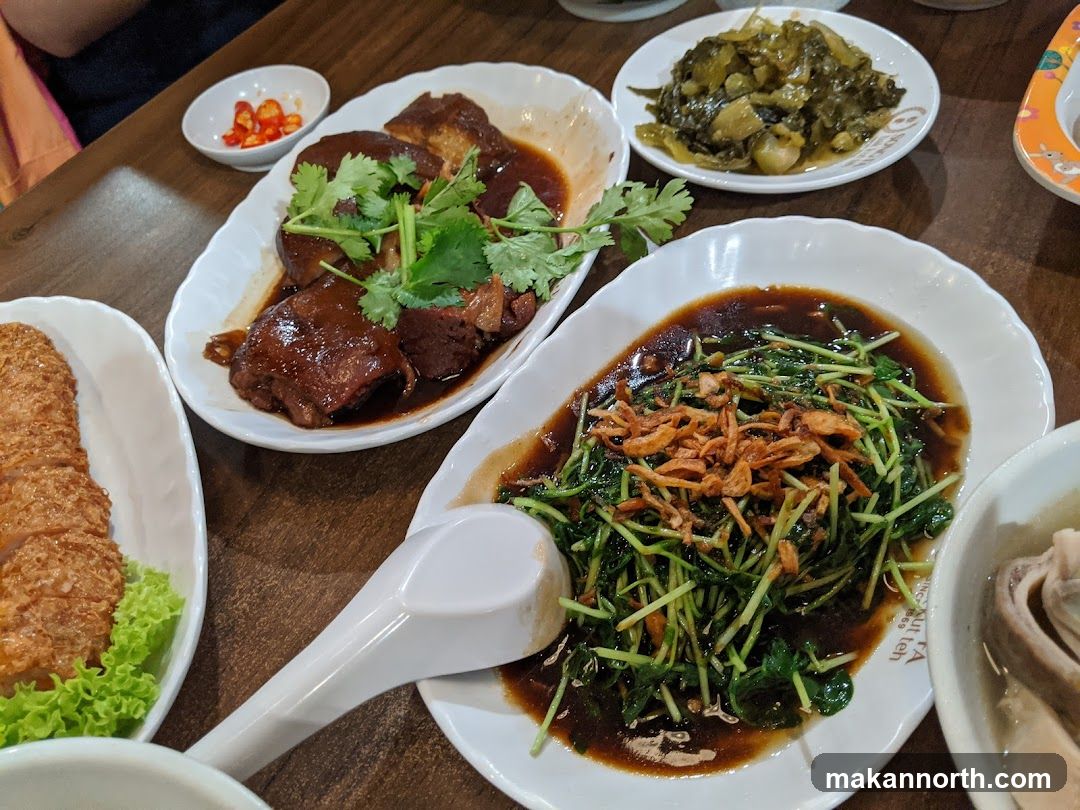 Table with various dishes