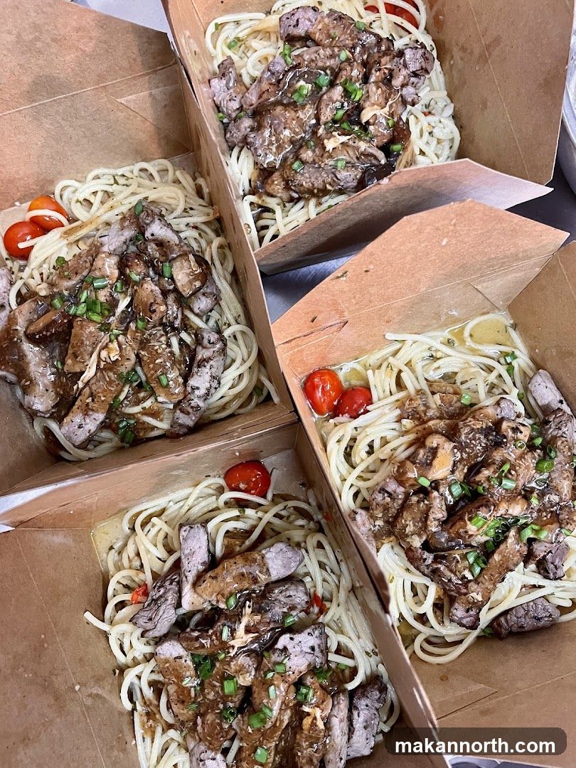 Steak and Pasta Takeout Boxes