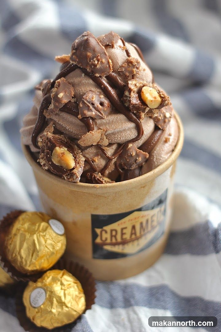 Chocolate Ice Cream with Toppings