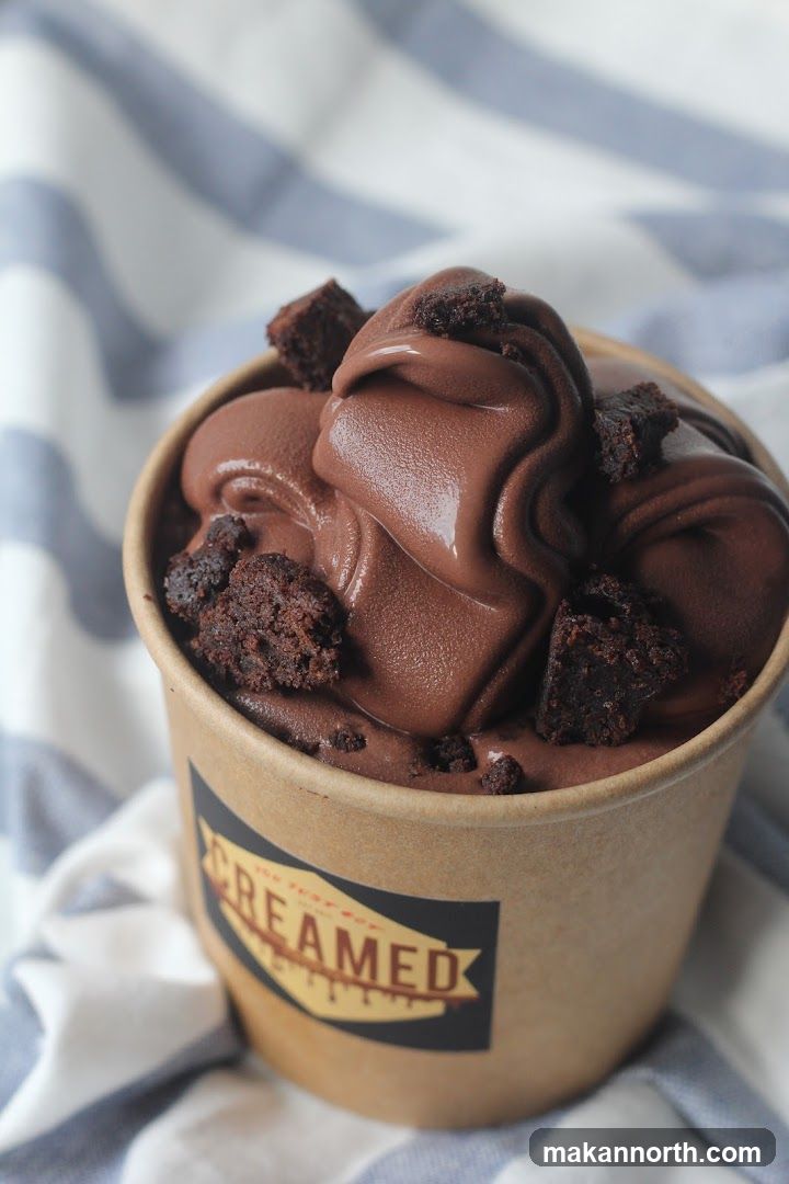 Chocolate Ice Cream with Brownie Bites