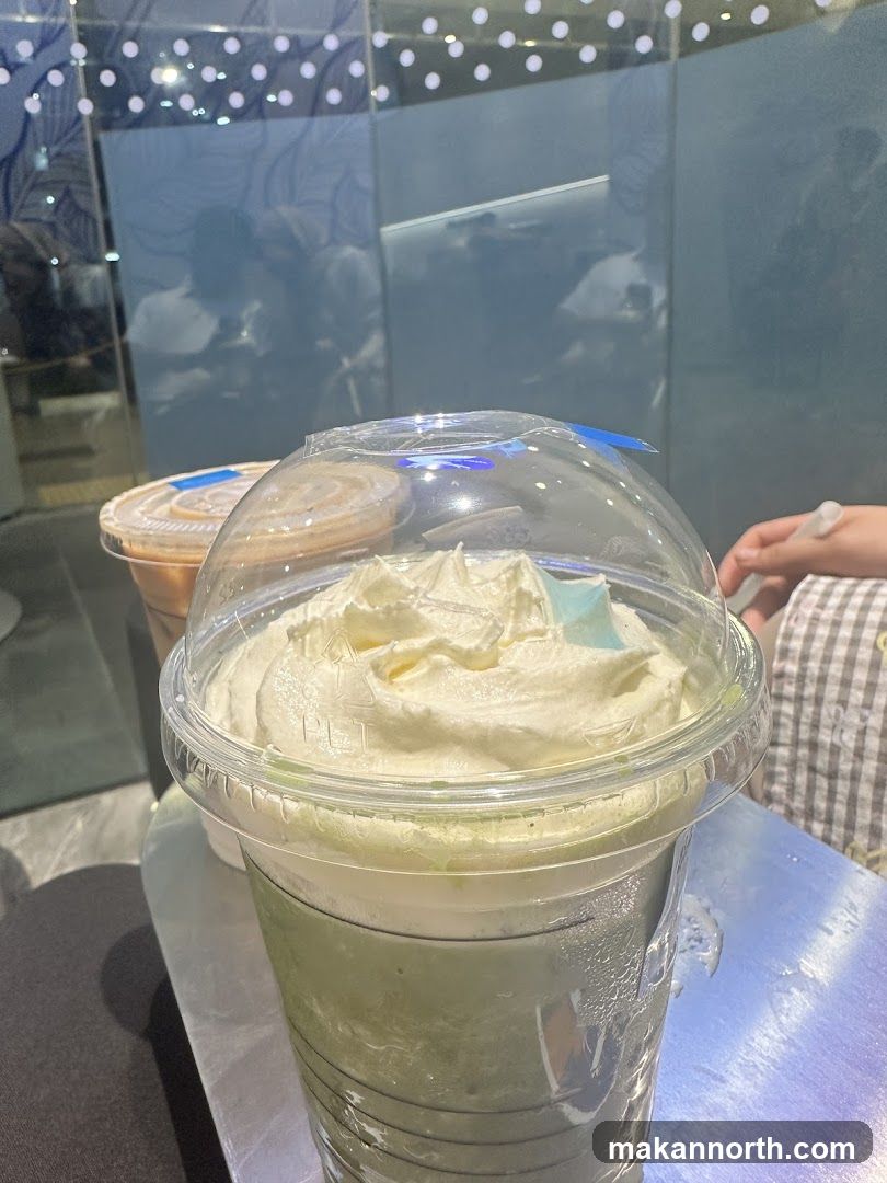 Green Frappuccino with Whipped Cream