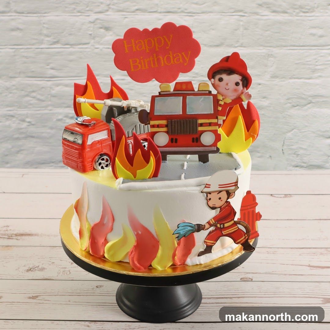 Firefighter Birthday Cake