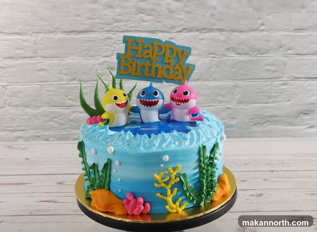 Baby Shark Birthday Cake