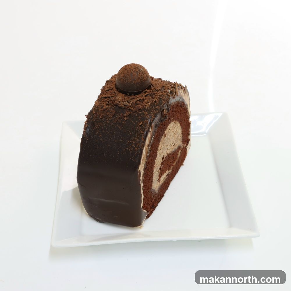 Chocolate Swiss Roll Slice