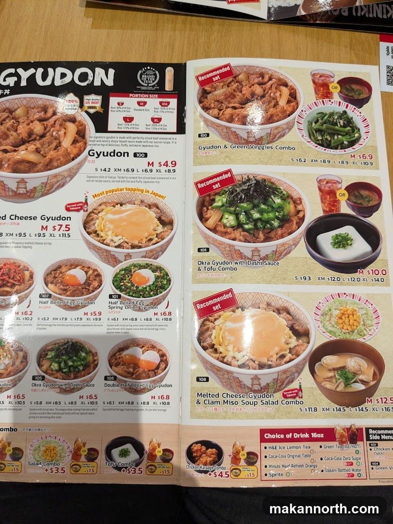 Gyudon Menu