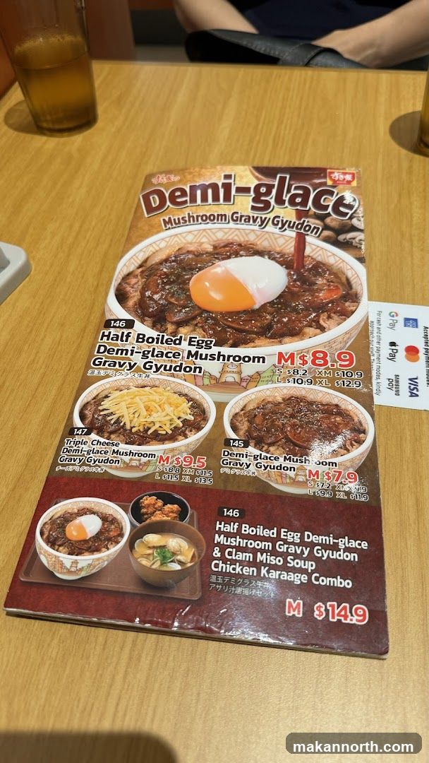 Demi-glace Mushroom Gravy Gyudon Menu