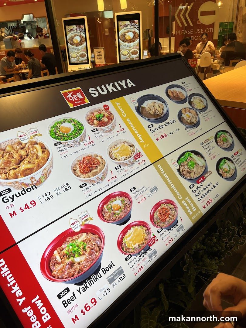 SUKIYA Menu