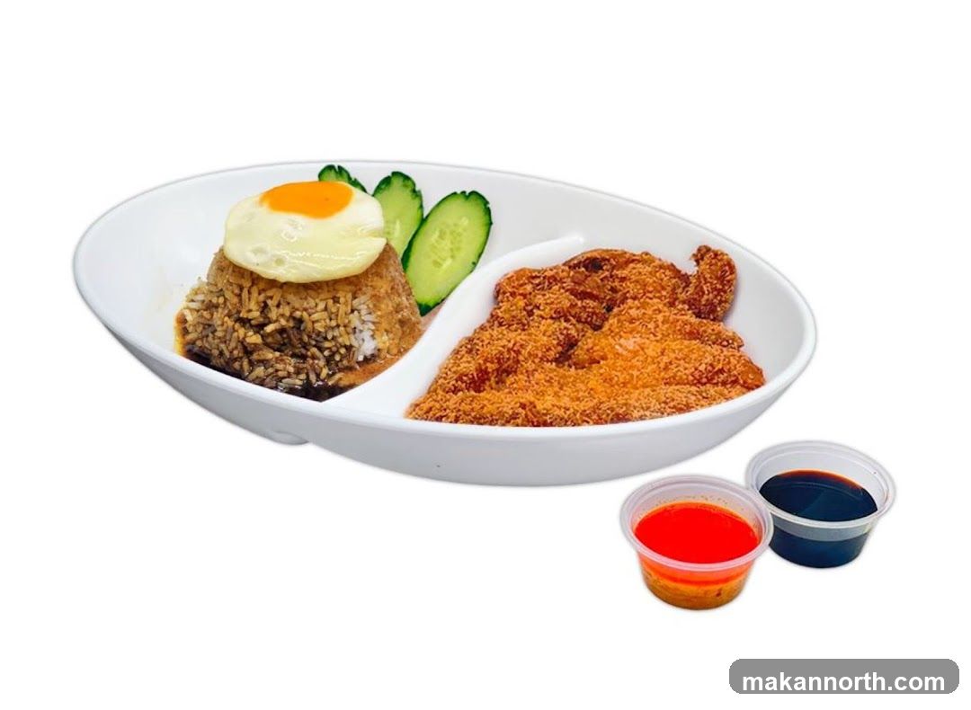 Fried Chicken Rice Plate