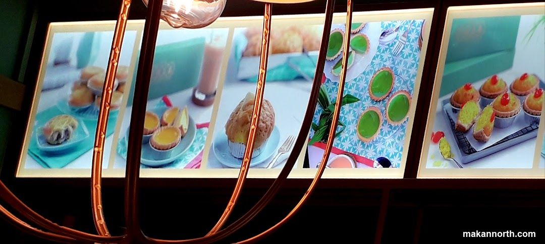 Display of Pastries and Drinks
