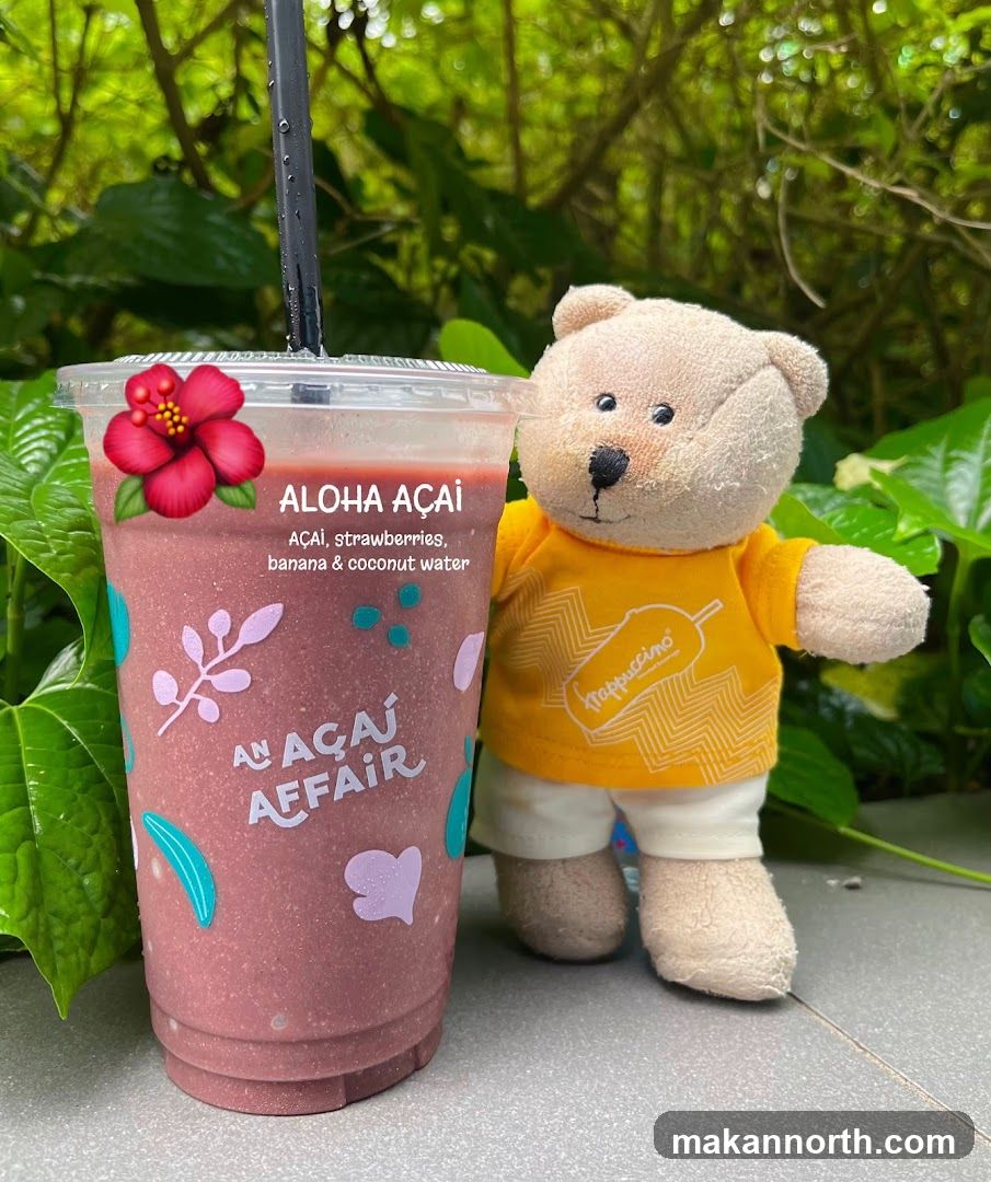 Aloha Açaí Drink with Teddy Bear