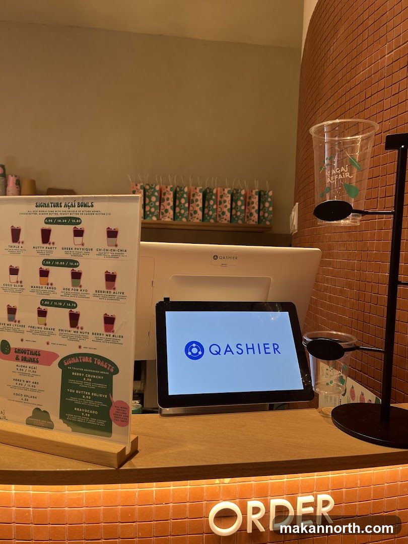 Counter with Menu and POS System