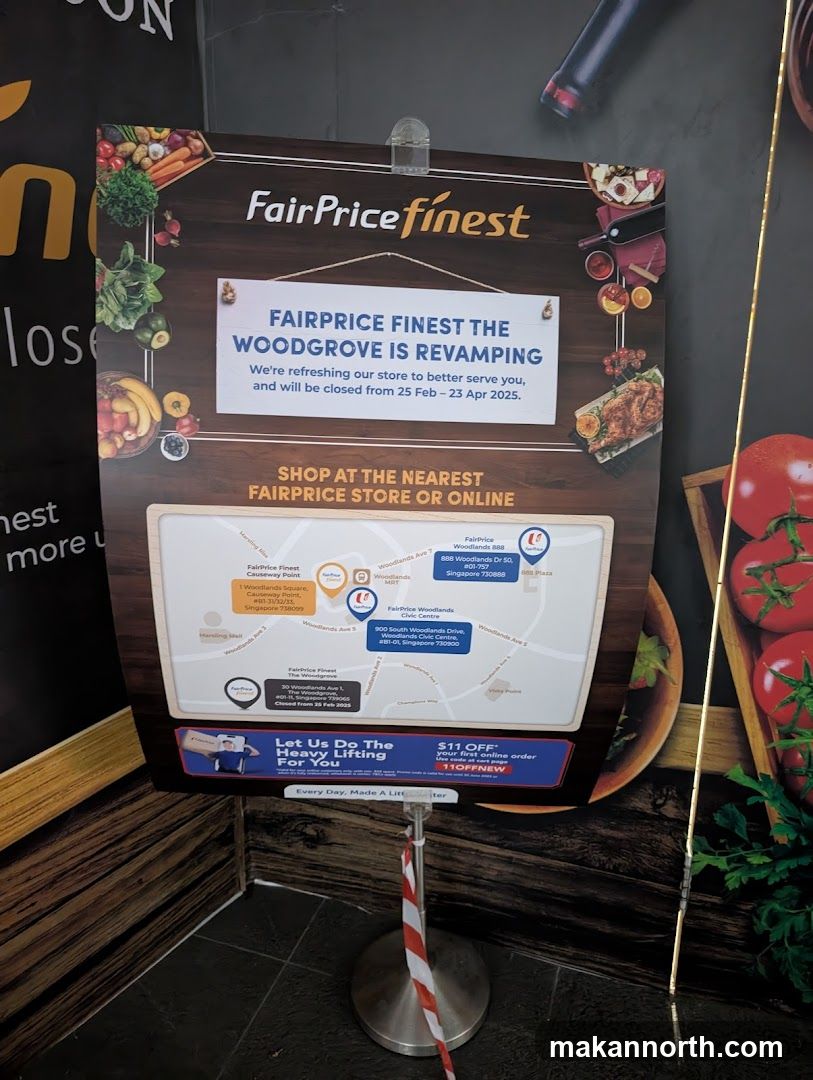 FairPrice Finest Woodgrove Revamping Notice