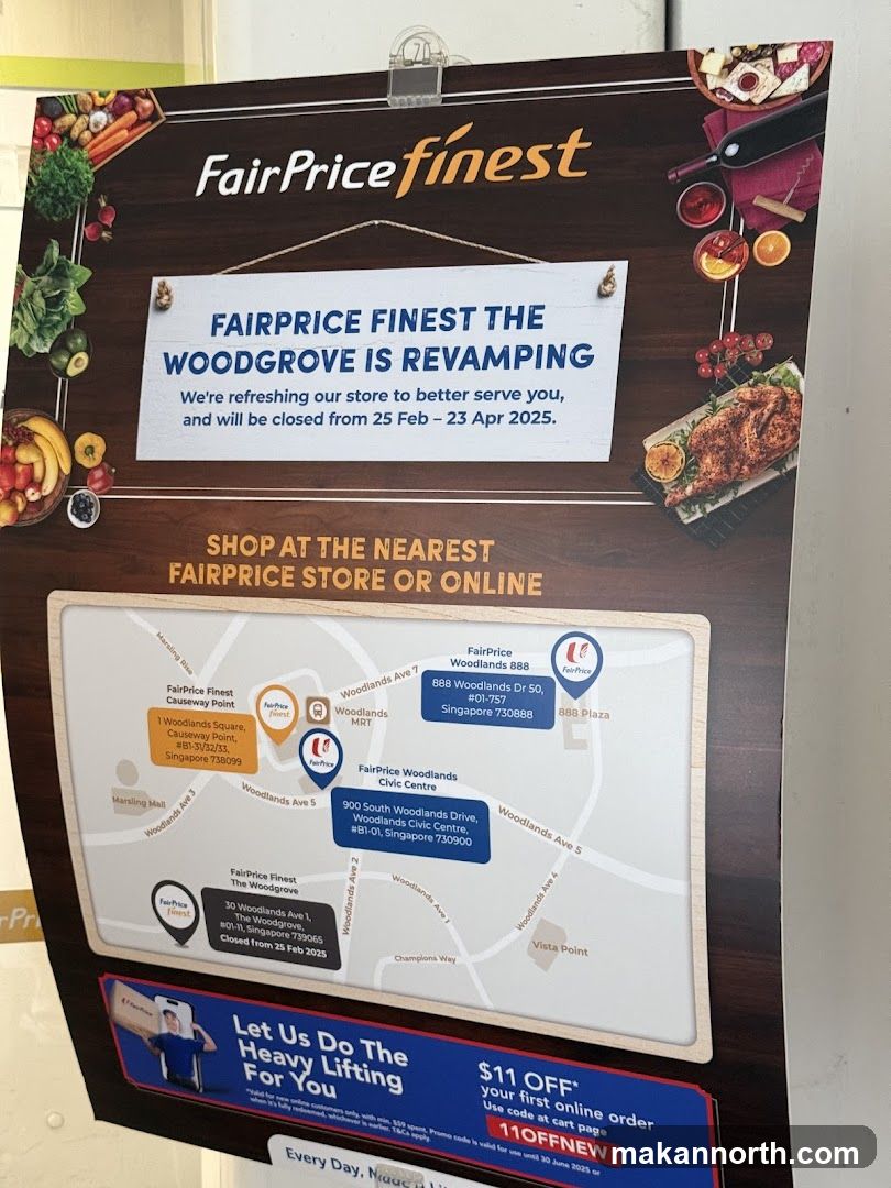FairPrice Finest Woodgrove Revamping Notice