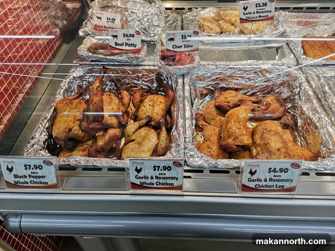 Cooked Chicken and Meat Display
