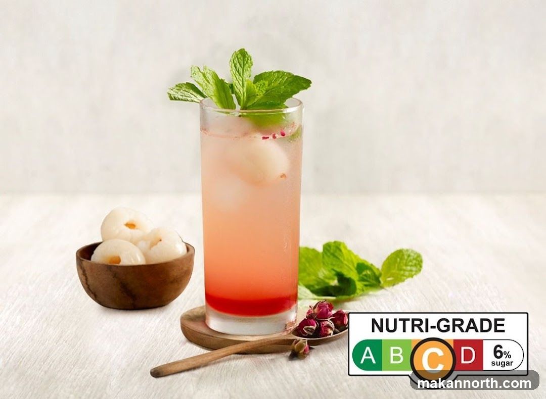 Lychee Drink with Nutri-Grade Label