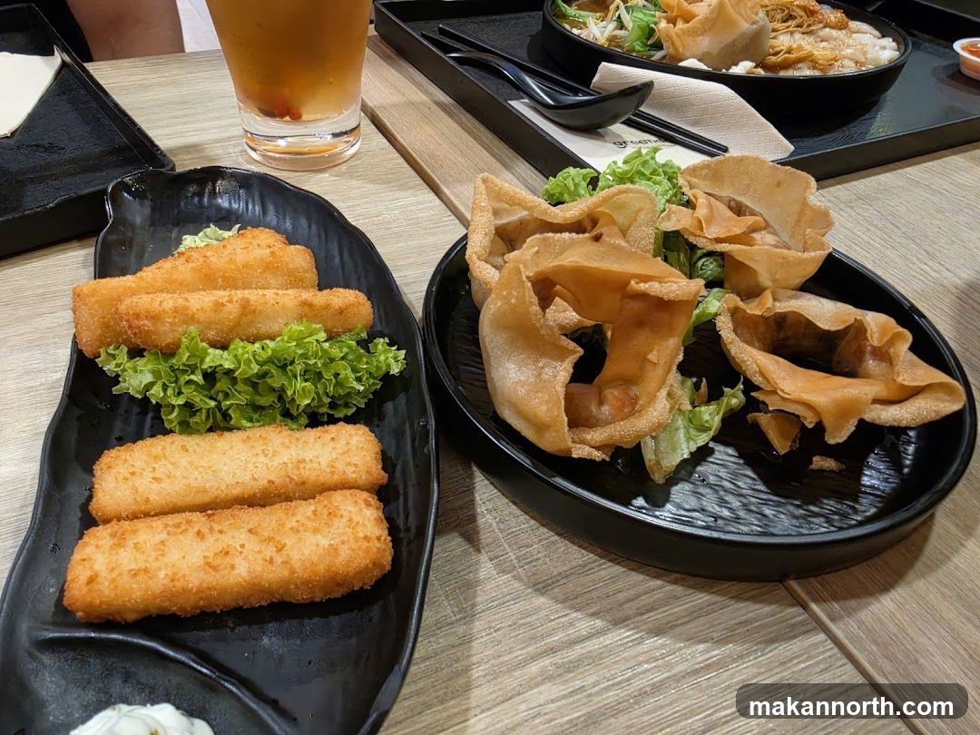 Fried Fish Fingers and Crispy Wontons