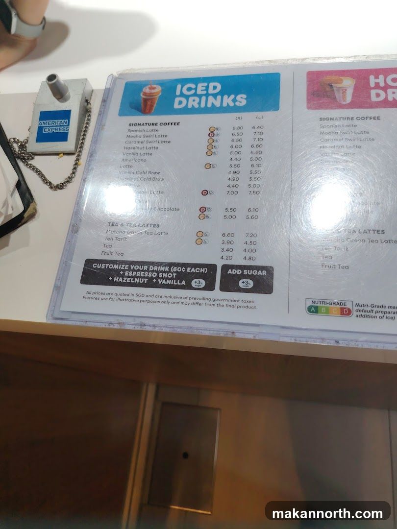 Iced Drinks Menu