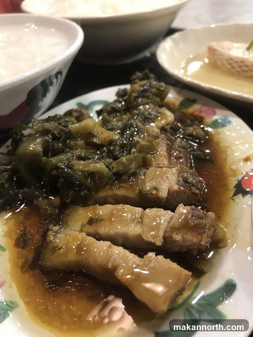 Steamed Pork Belly with Pickled Mustard Greens