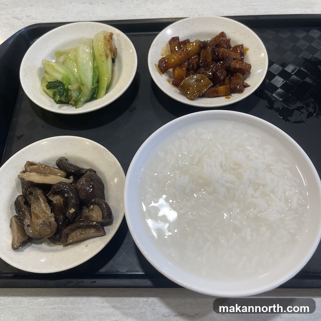 Congee with side dishes