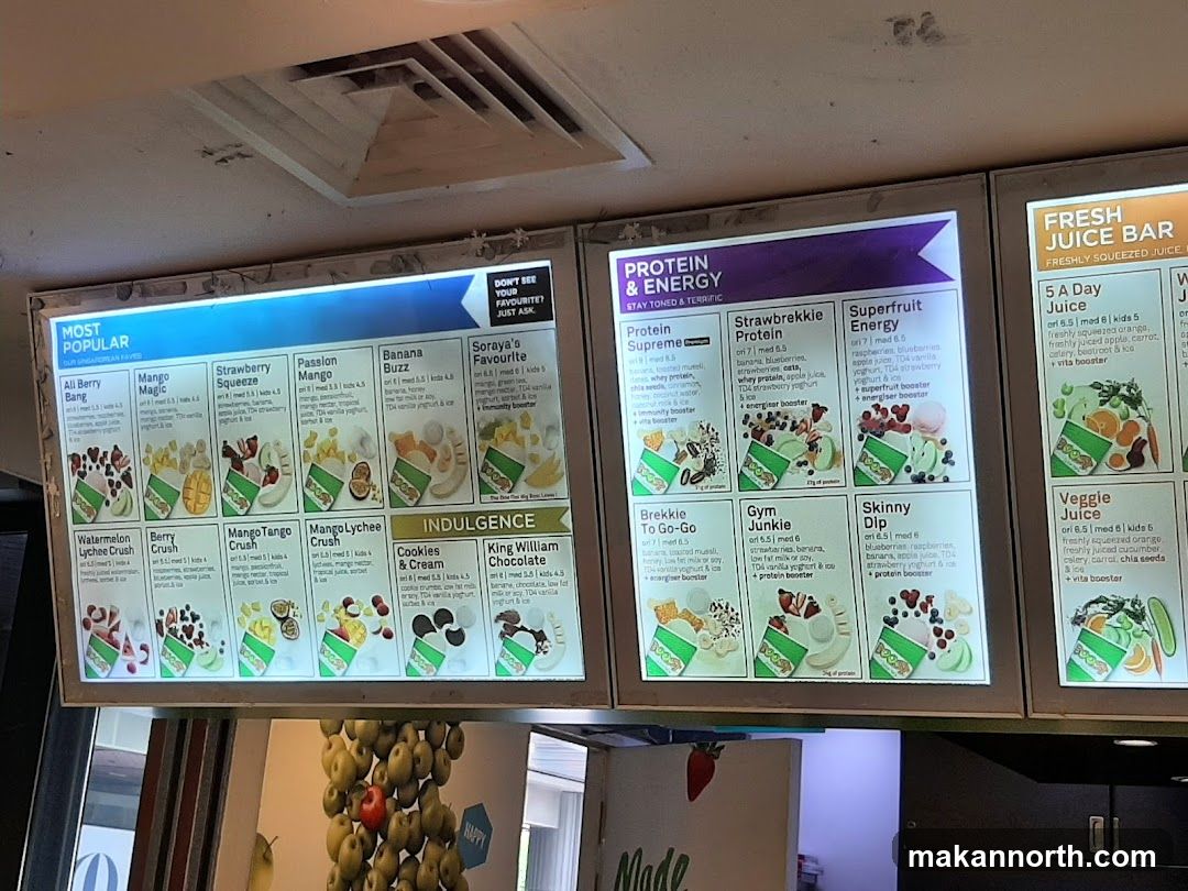 Boost Juice Menu