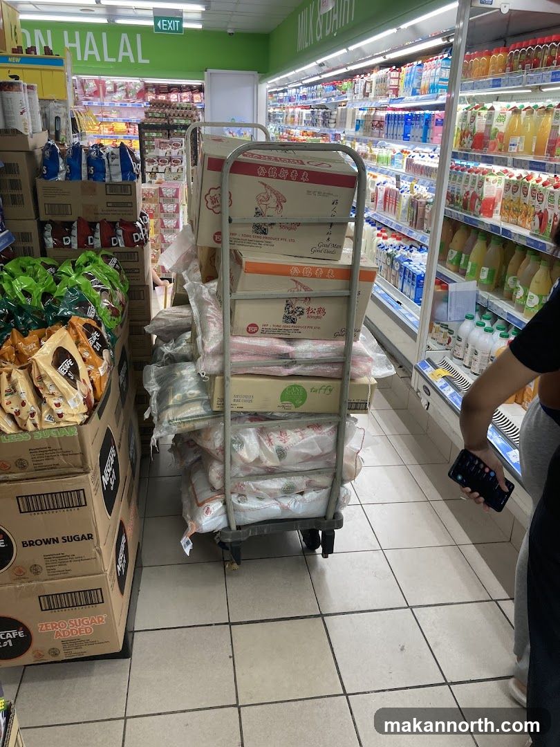 Supermarket Aisle with Merchandise
