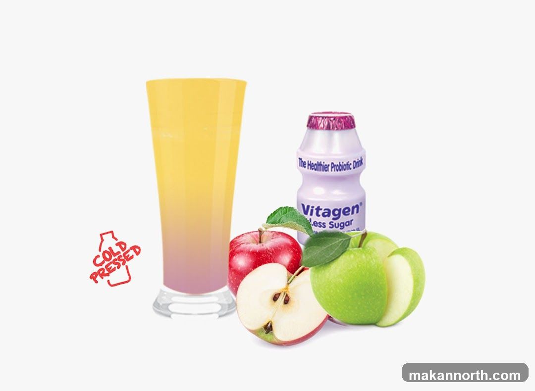 Vitagen Less Sugar Drink with Apples