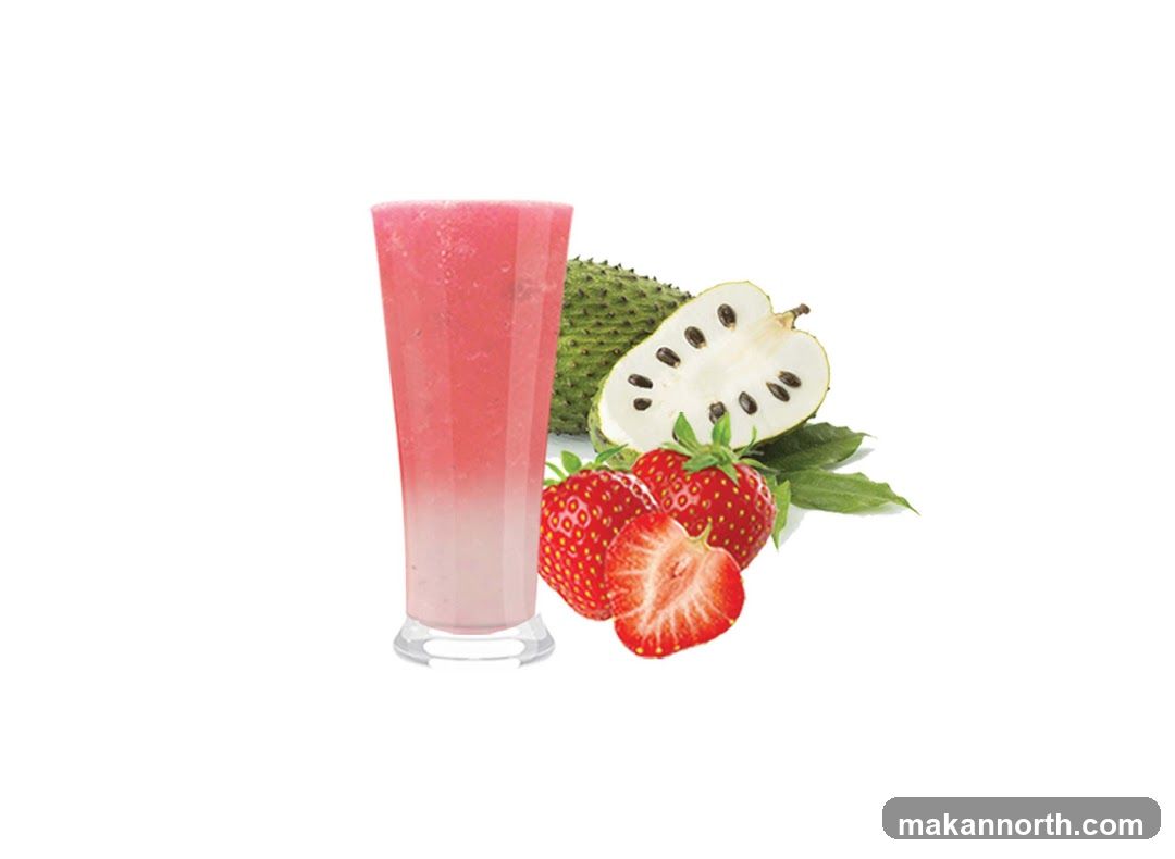 Soursop and Strawberry Smoothie