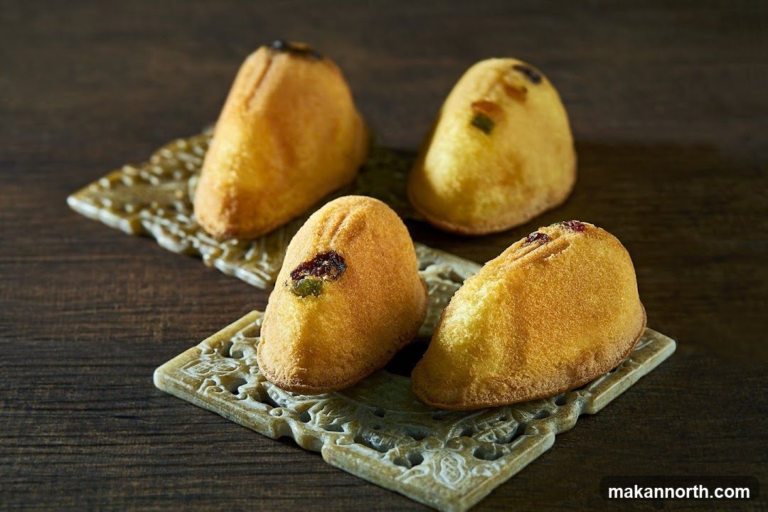 Four Madeleines with Candied Fruit