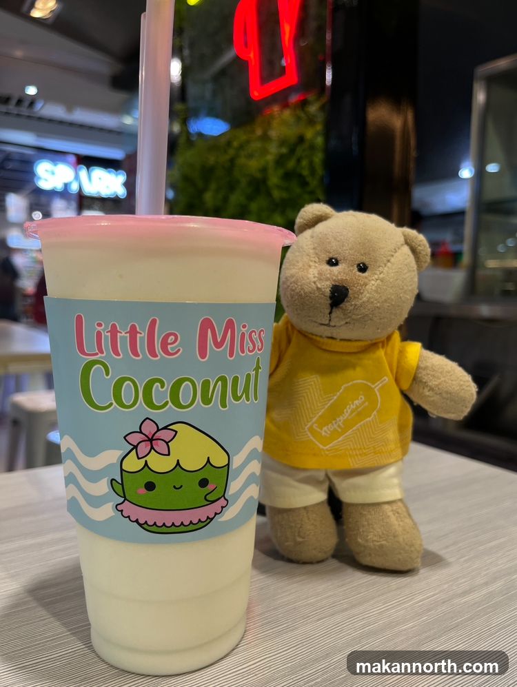 Coconut Drink with Teddy Bear