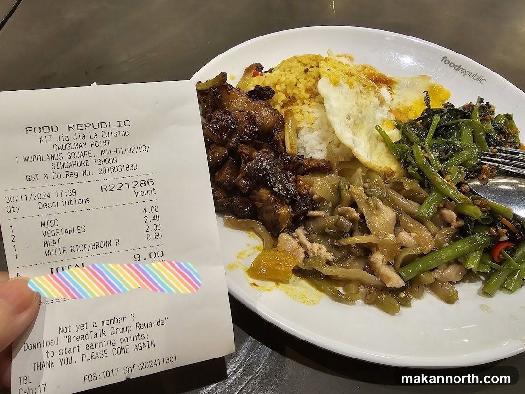 Food Republic Receipt and Meal