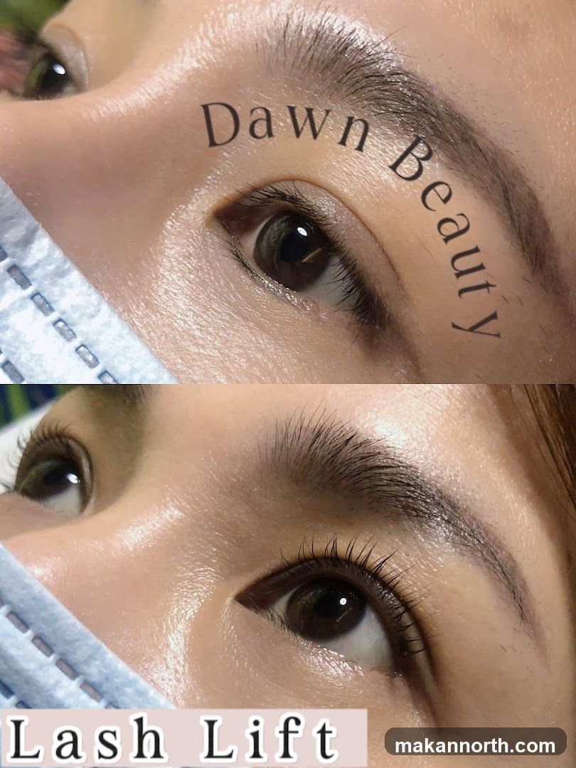 Lash Lift Before and After