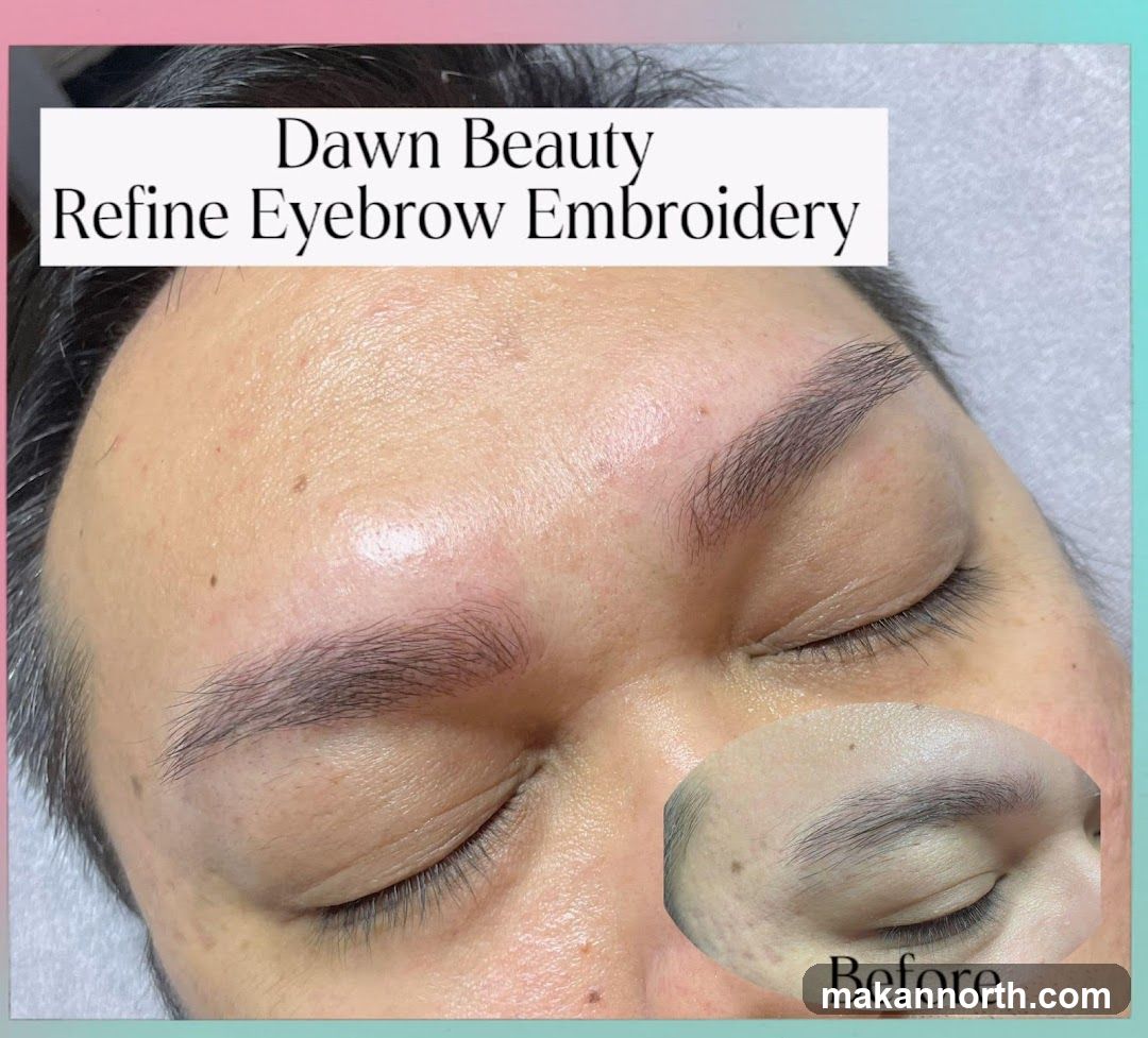 Eyebrow Embroidery Before and After