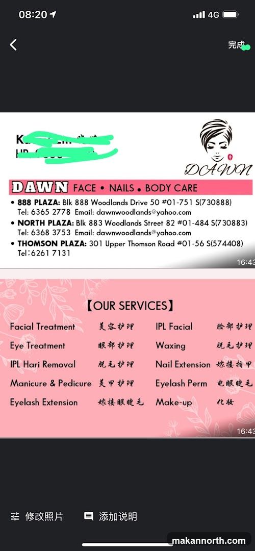 Dawn Face Nails Body Care Services