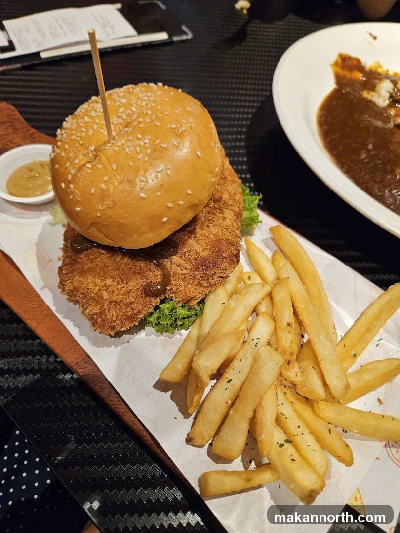 Crispy Chicken Burger with Fries