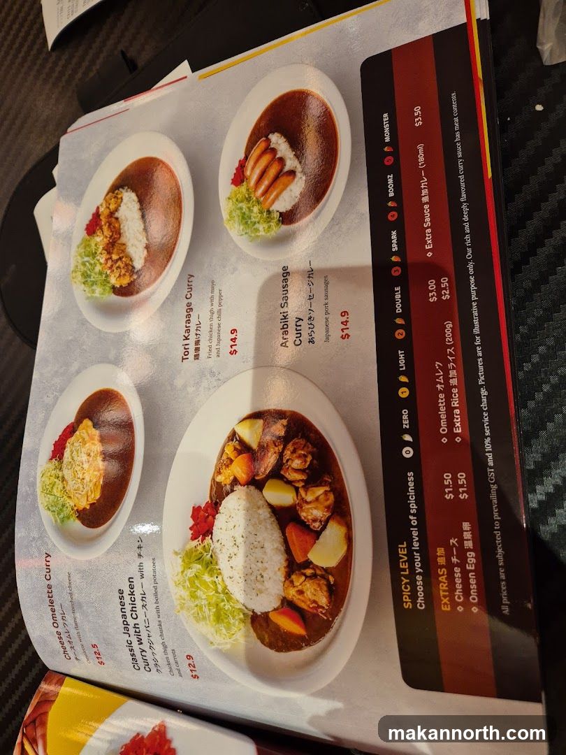 Curry Menu