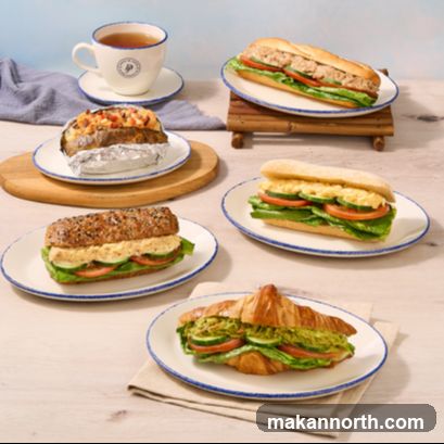 Assortment of Sandwiches and Baked Potato